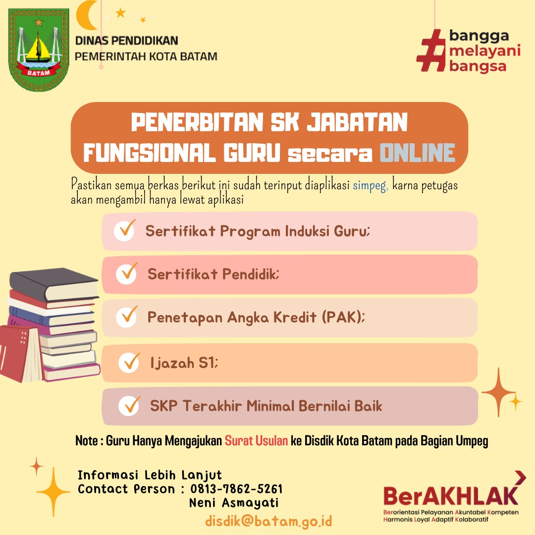 Penerbitan Sk Jabatan Fungsional Guru Dinas Pendidikan Kota Batam