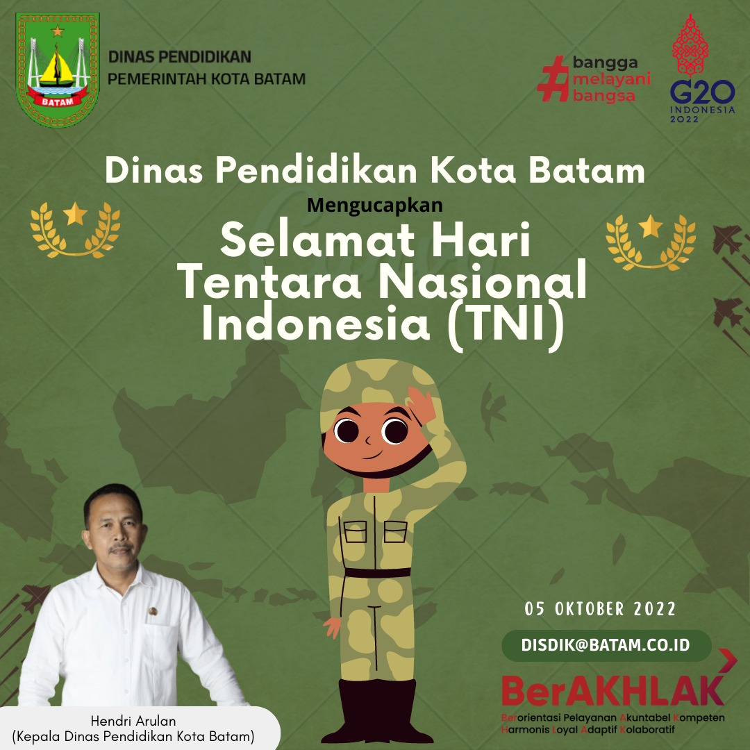 Hari Tentara Nasional Indonesia Tni Dinas Pendidikan Kota Batam 9822