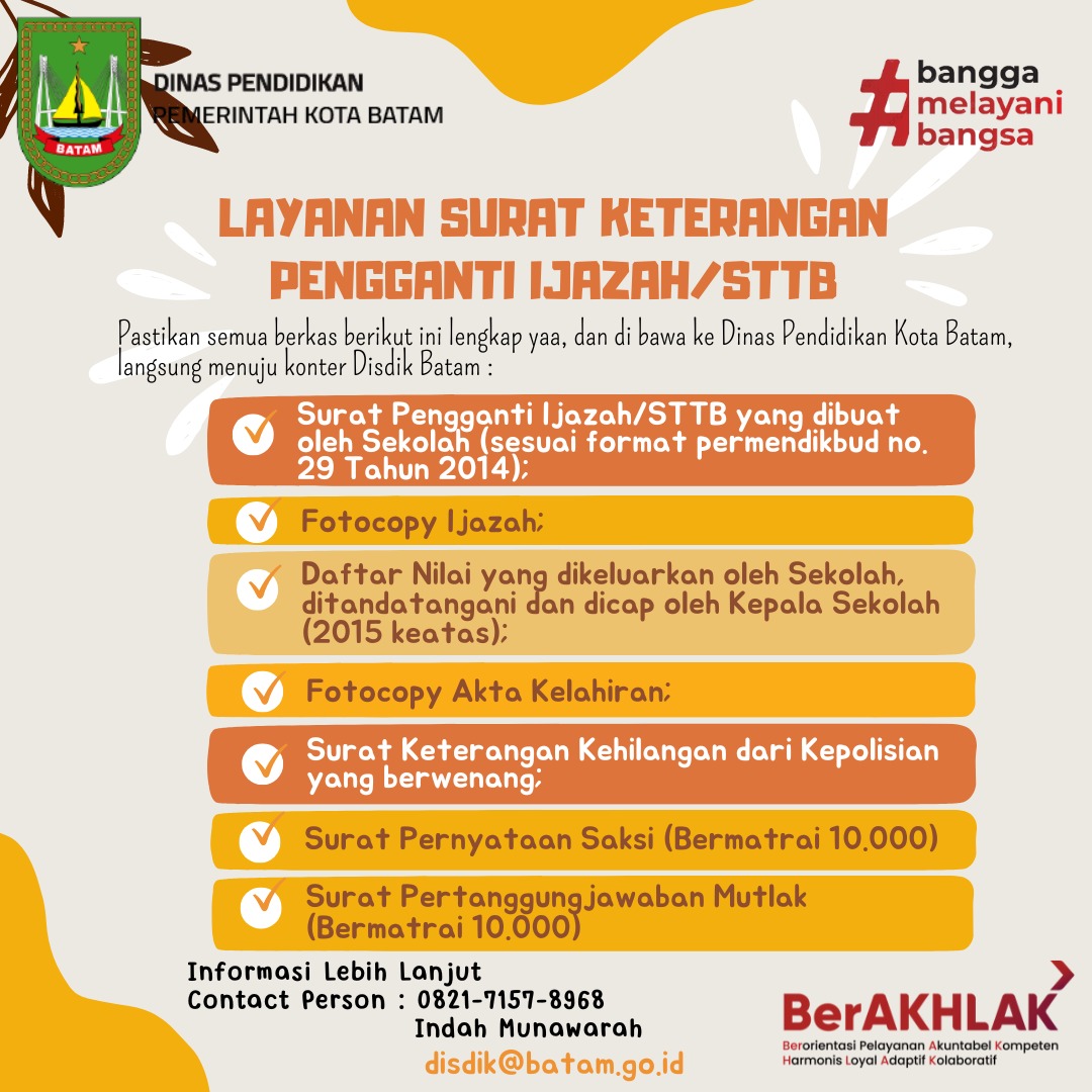 Layanan Surat Keterangan Pengganti Ijazah/STTB – Dinas Pendidikan Kota ...